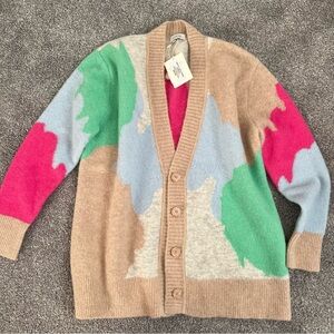 Kinross LOFTY INTARSIA CARDIGAN NWT
